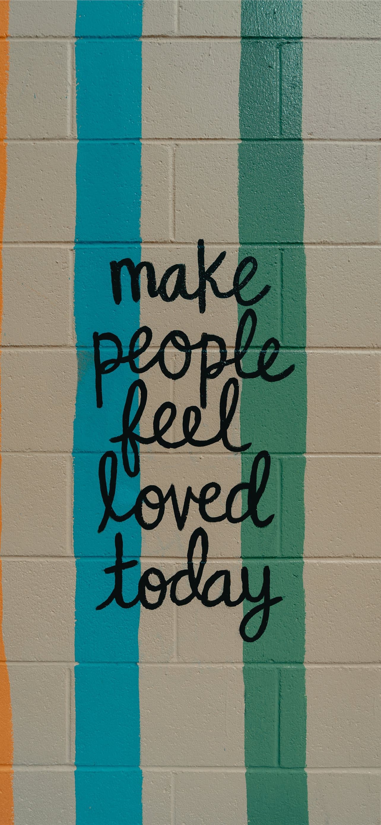 Blue And White Brick Wall