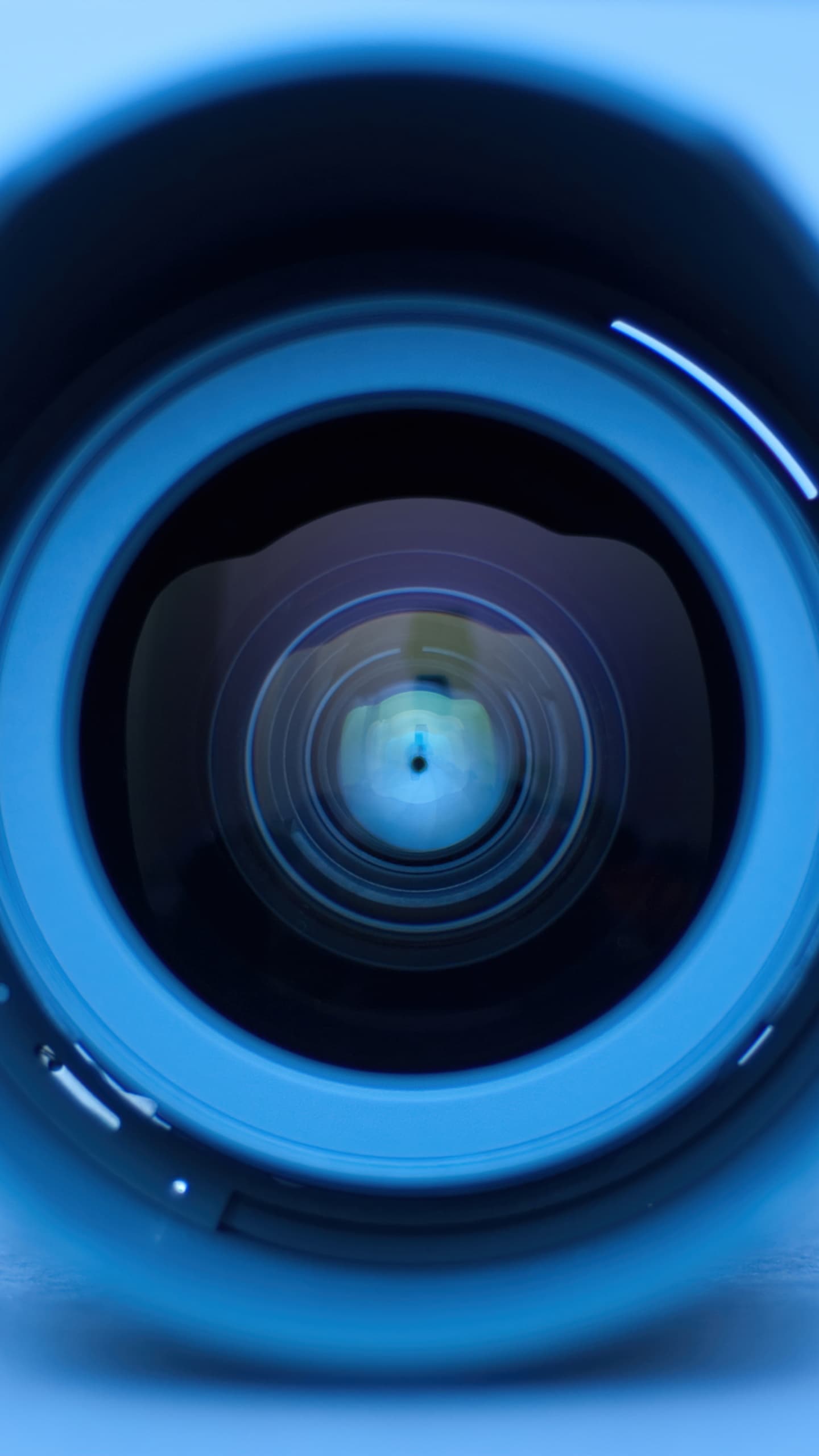 Camera Lens Nikon Lens Macro Blue Background x