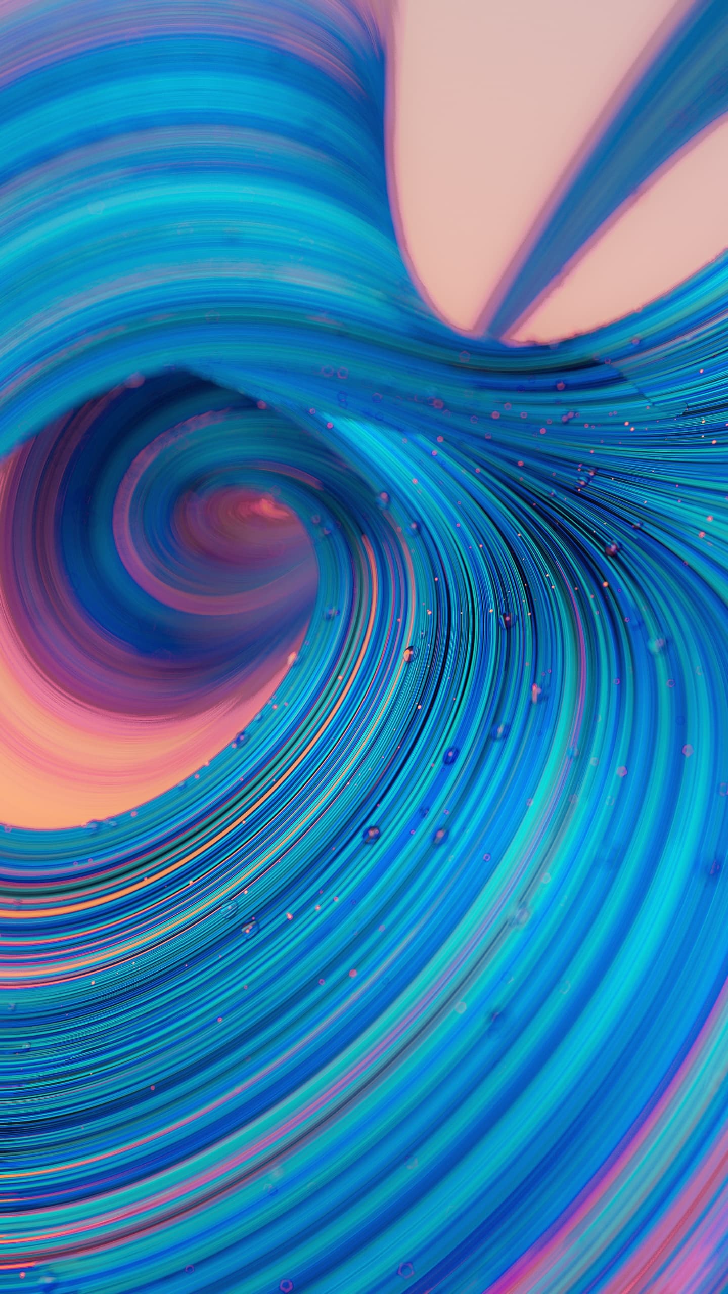 Droplets Macro Blue Background Twisted x