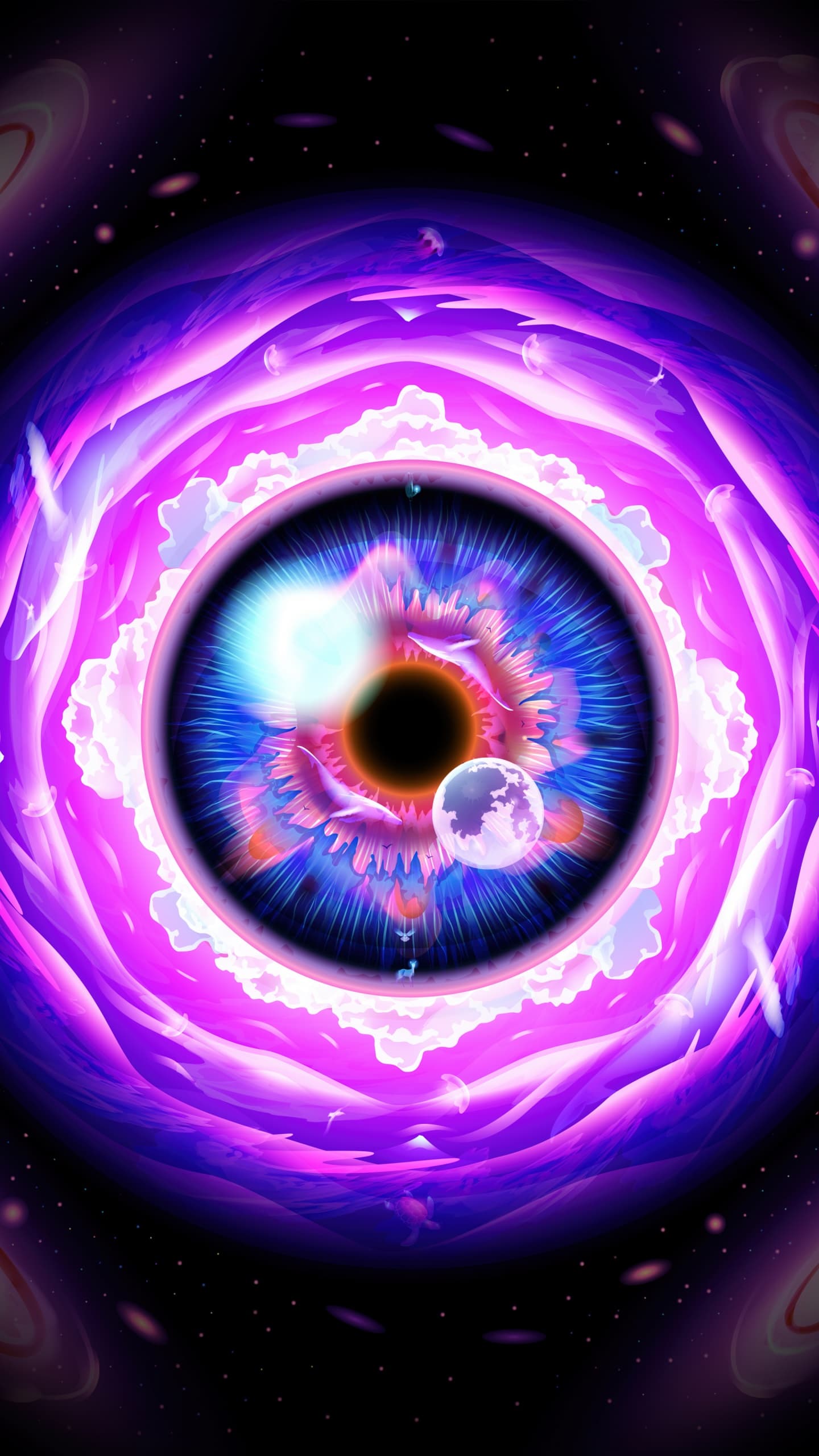 Eye Dream Space Galaxy Purple Background x