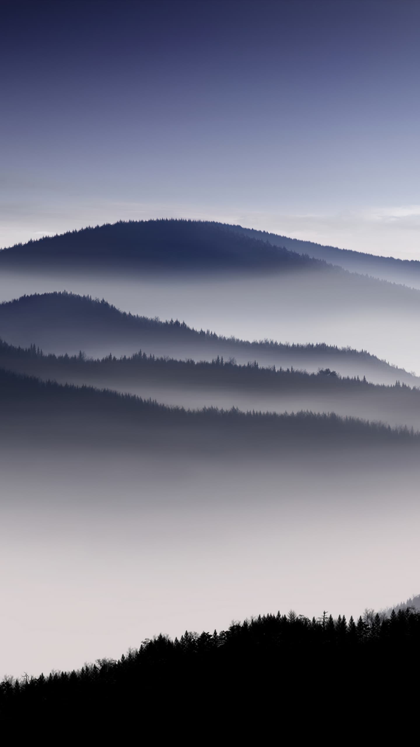 Mountains Foggy Dawn Hills Morning Fog x