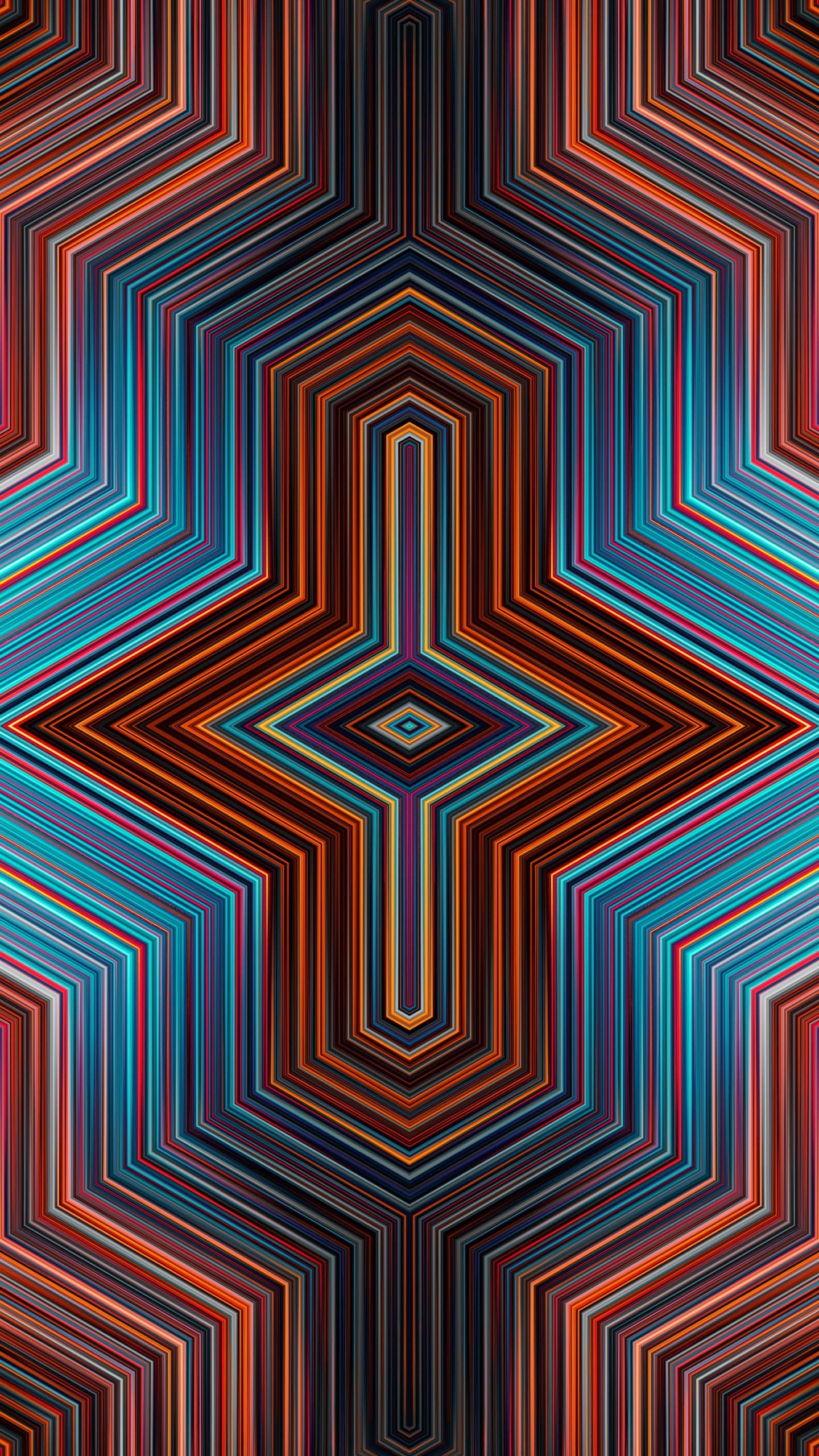 Symmetry Geometric Colorful Lines 5k x