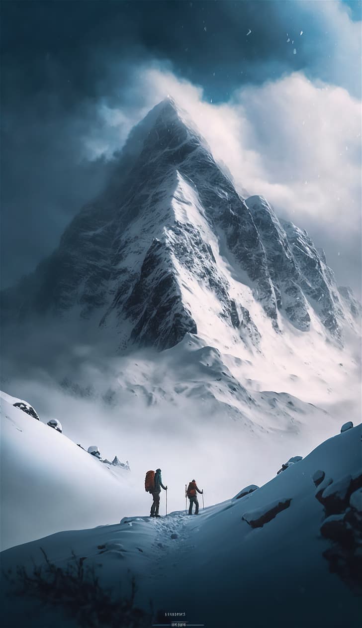 Ai Art Vertical Portrait Display Mountains Mountain Pass Hd Wallpaper Preview - free HD phone wallpaper for iPhone and Android, 1284x2778