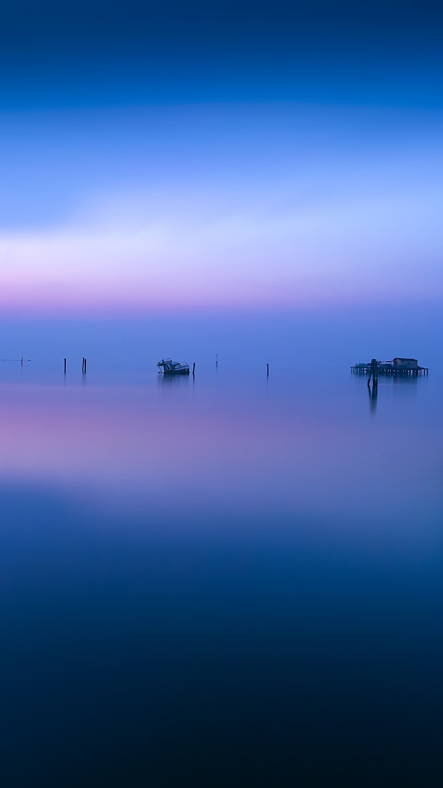 Fishing Huts Venice Italy Water Reflections Calm Sunset Sea x - free HD phone wallpaper for iPhone and Android, 1284x2778
