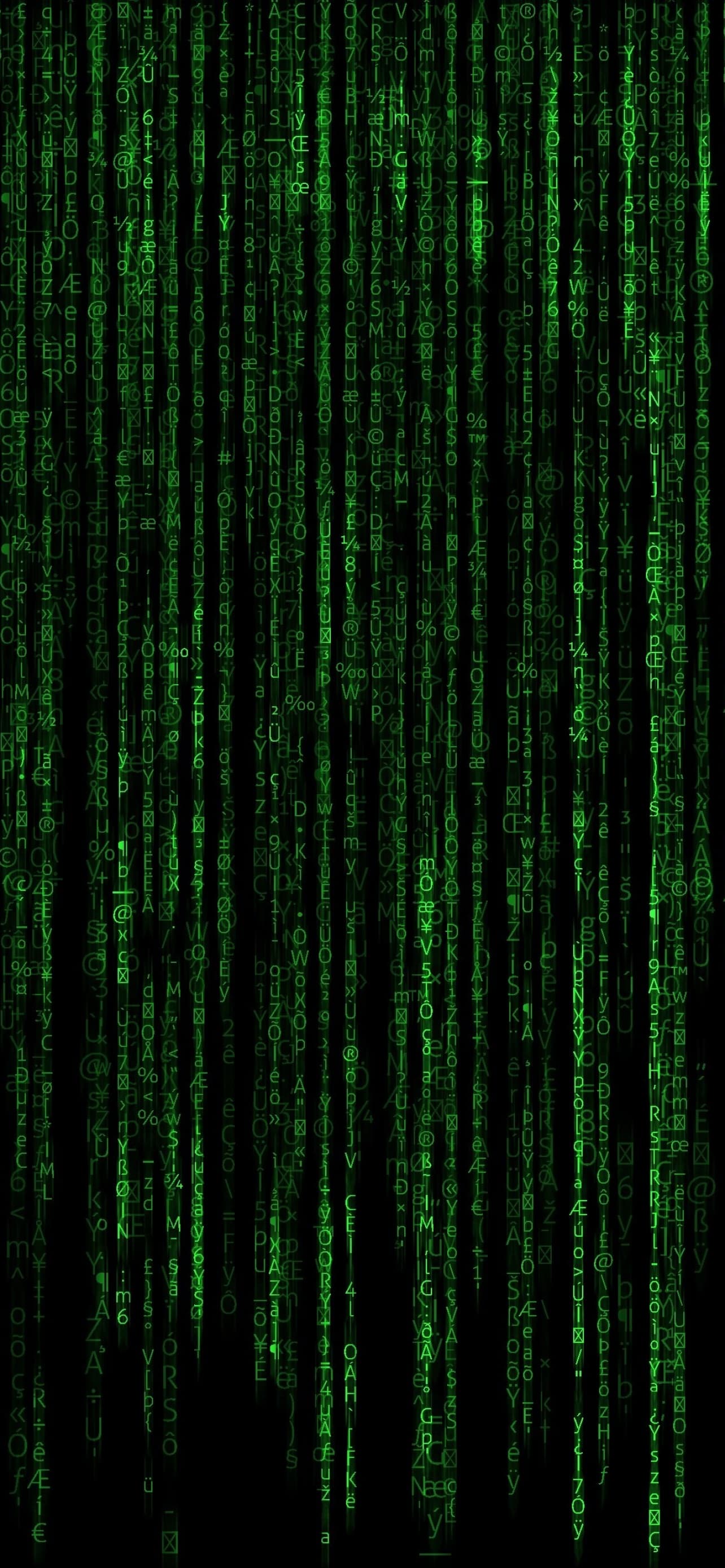 Matrix Program Falling Data Illustration Green Code Black x