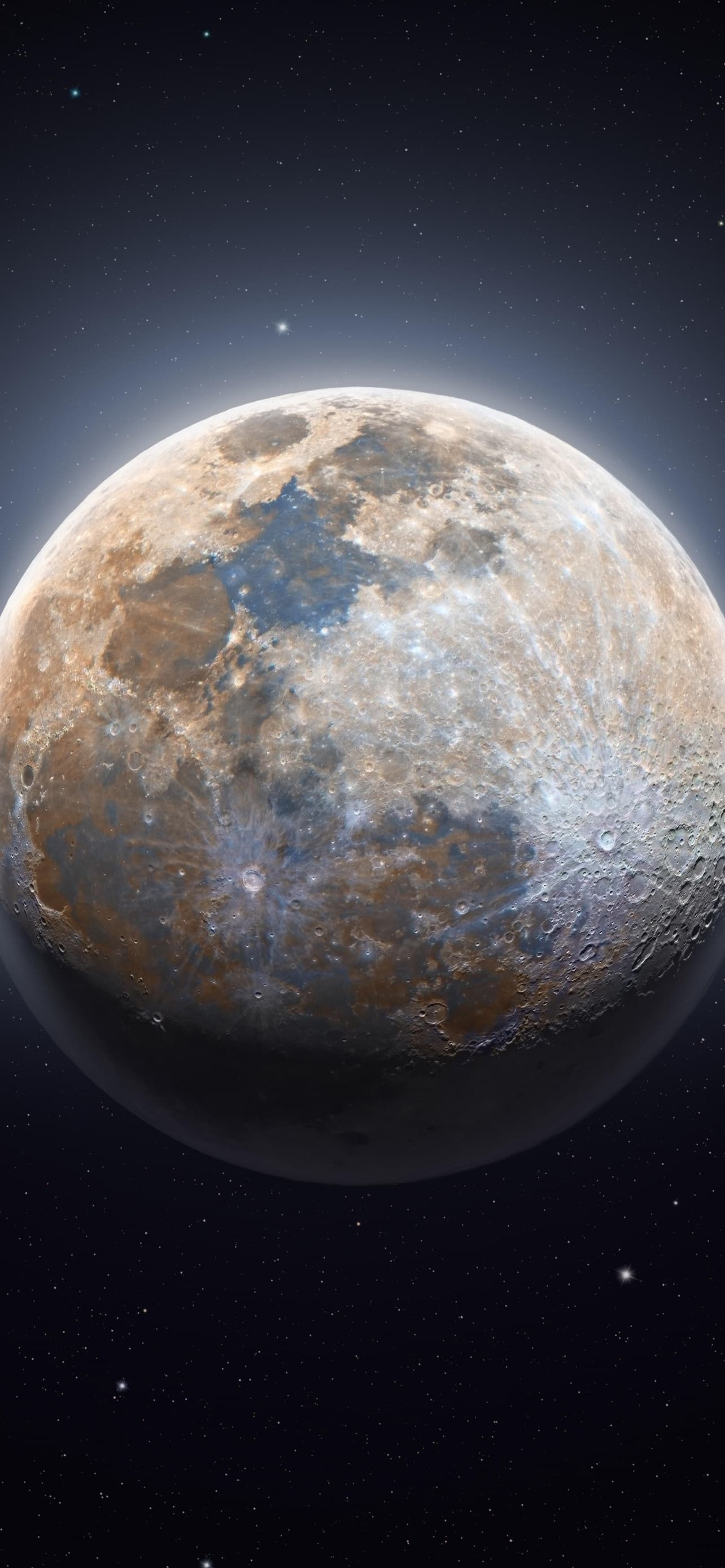 Moon Astrophotography Dark Background Composition 5k 8k x