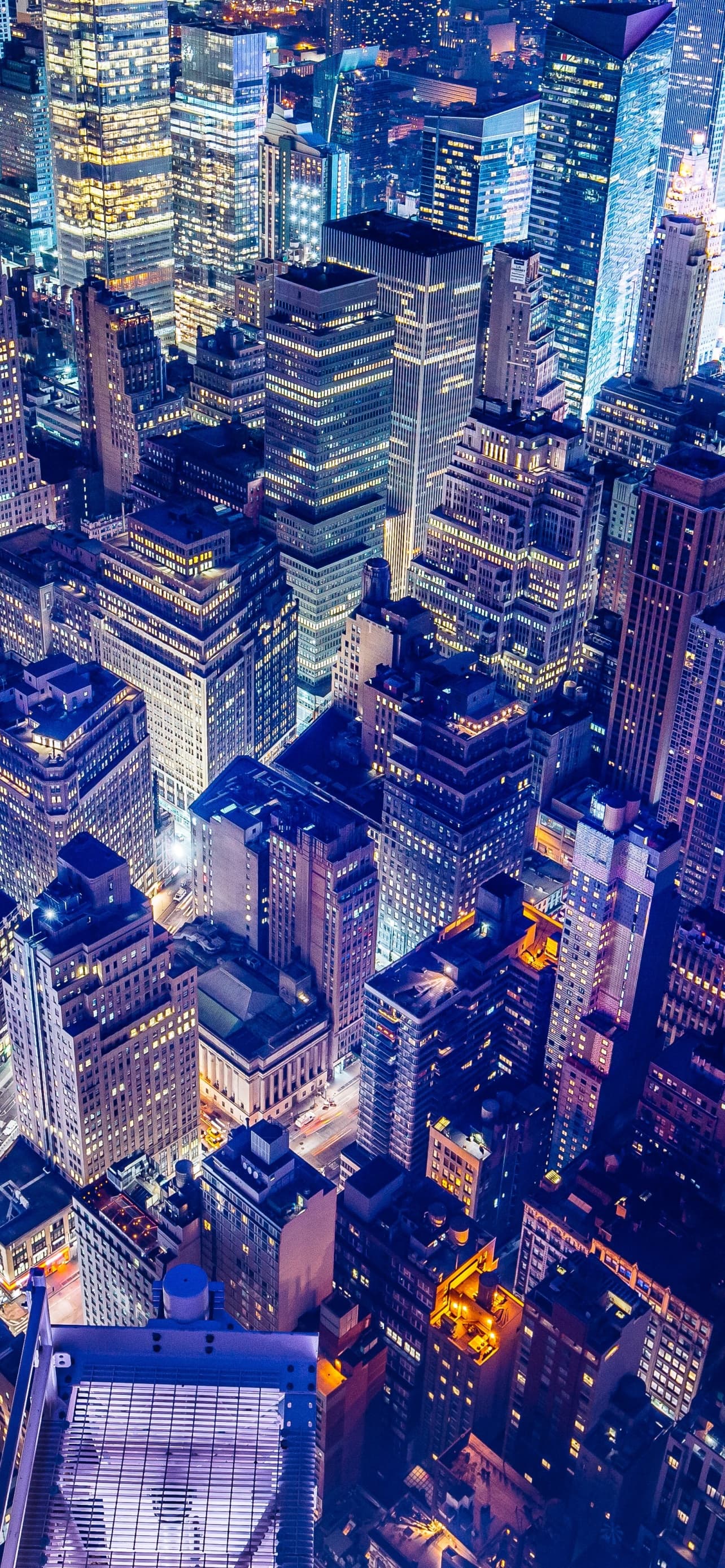 New York City Aerial View United States Night City City x