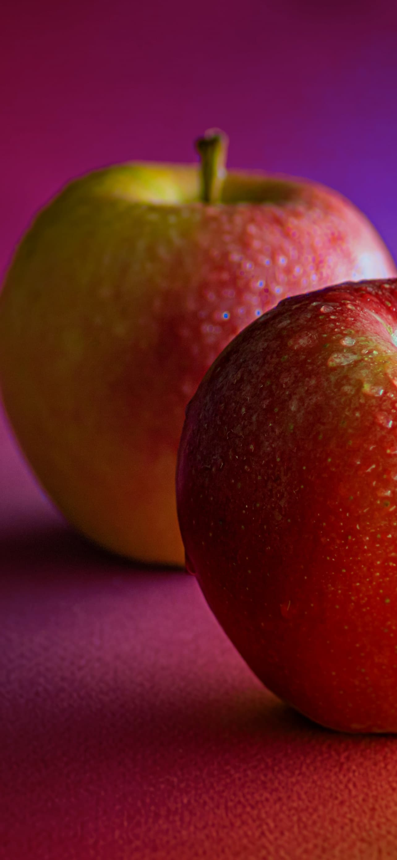Red Apples Dew Drops Water Drops Pair Fruits Healthy x