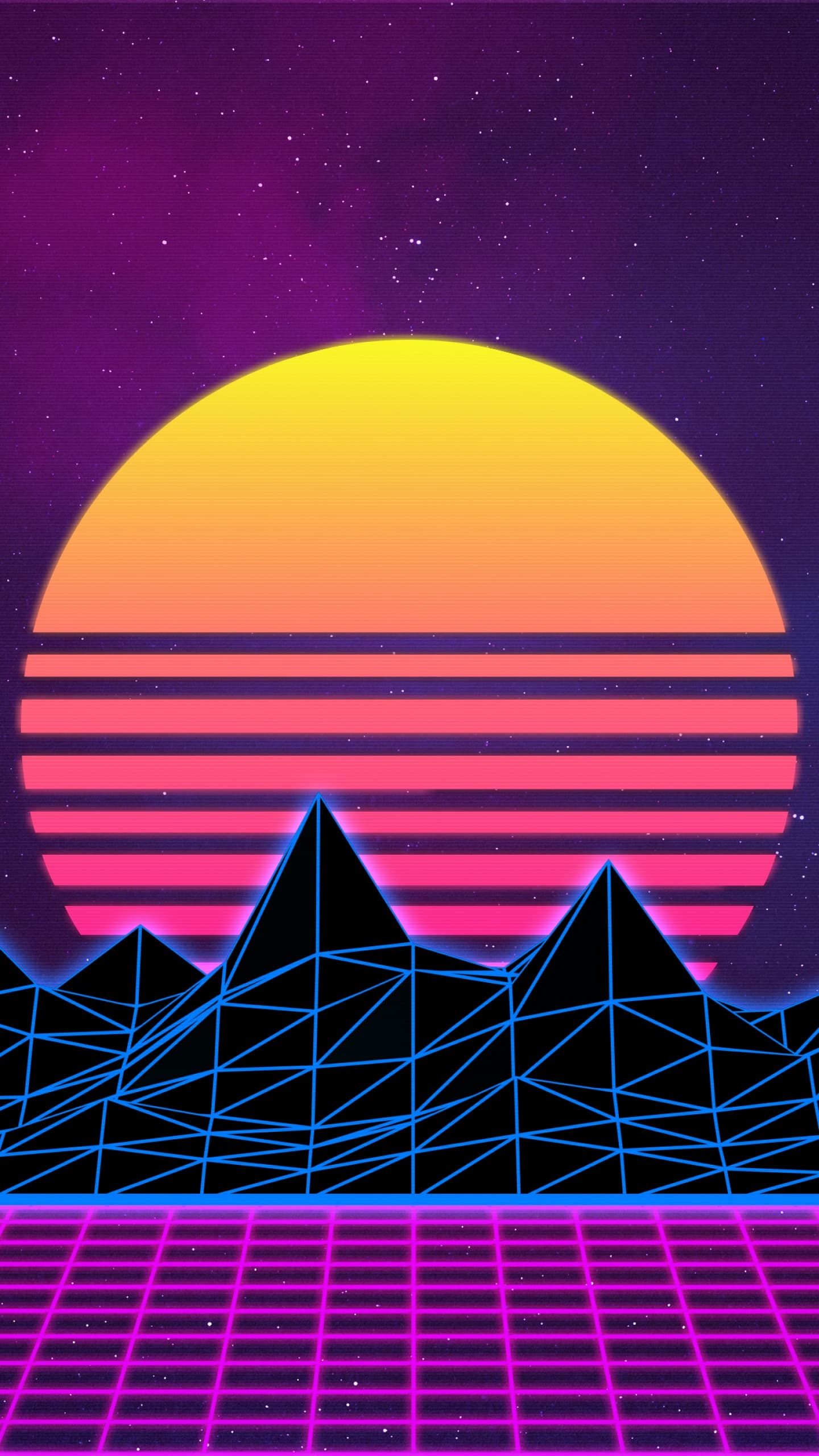 Retrowave Synthwave Vaporwave Digital Art Neon Art Purple x