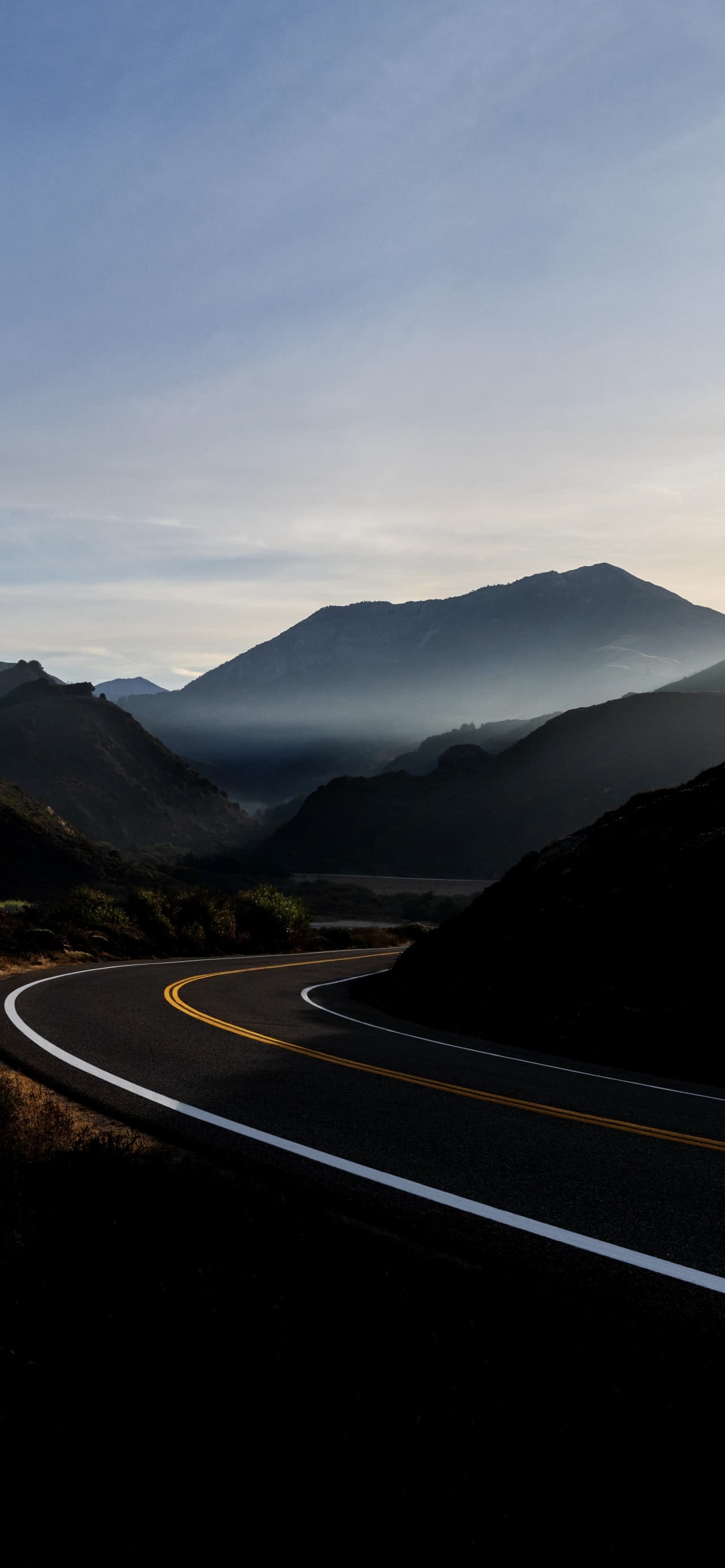 Road Mountains Tarmac Sunrise Morning Macos Big Sur Stock 5k x