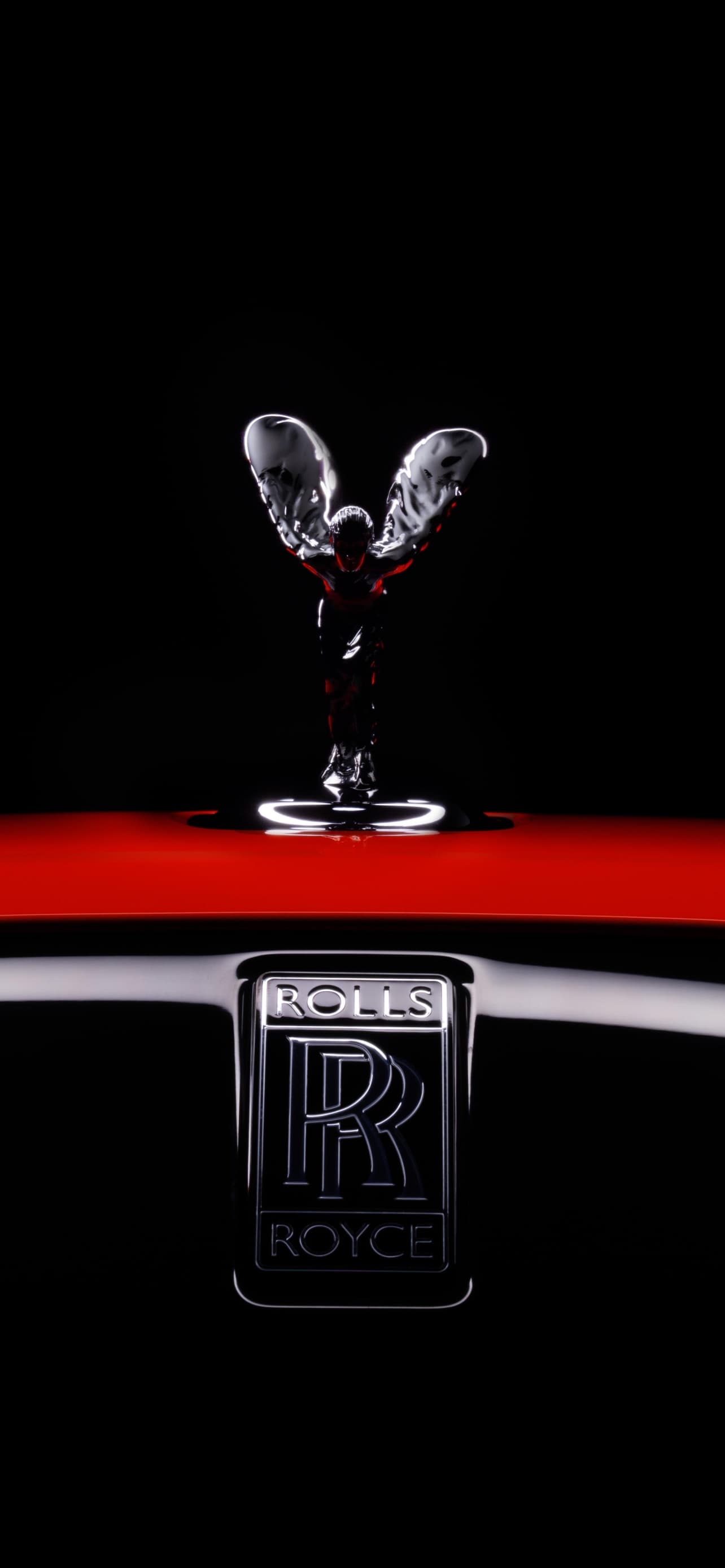 Rolls Royce Dawn Black Badge Spirit Of Ecstasy Black x - free HD phone wallpaper for iPhone and Android, 1284x2778