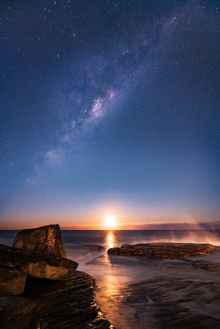 Sunset Australia Sydney Milky Way Wallpaper Preview - free HD phone wallpaper for iPhone and Android, 1284x2778
