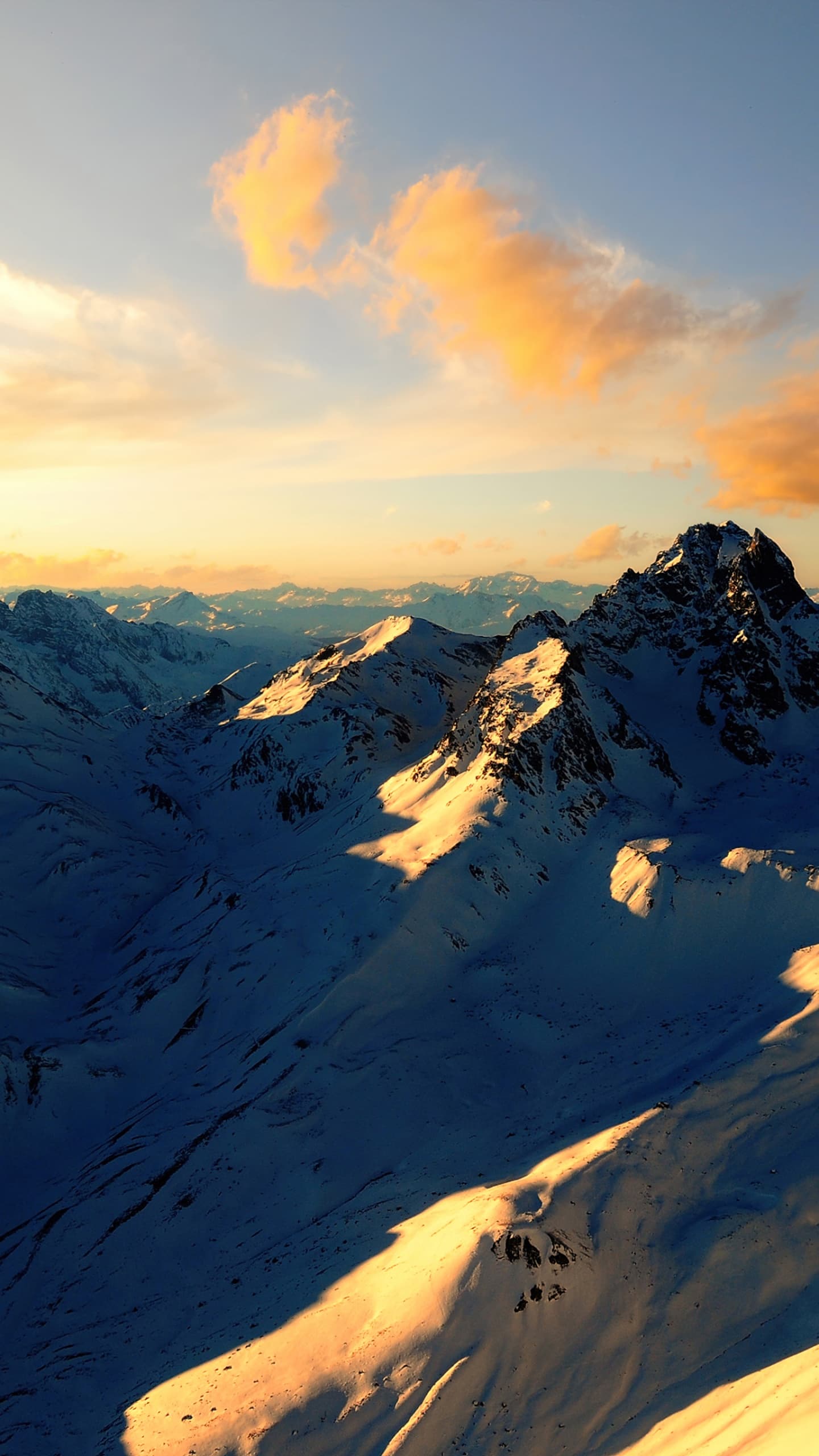 Swis Alps Alps Mountains Aerial View Morning Sunny Day x - free HD phone wallpaper for iPhone and Android, 1284x2778